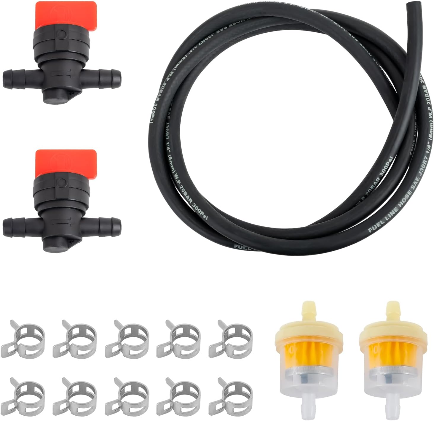 SAVITA Tuyau De Carburant Avec 5 Colliers De Serrage, Kit D'outils Pour