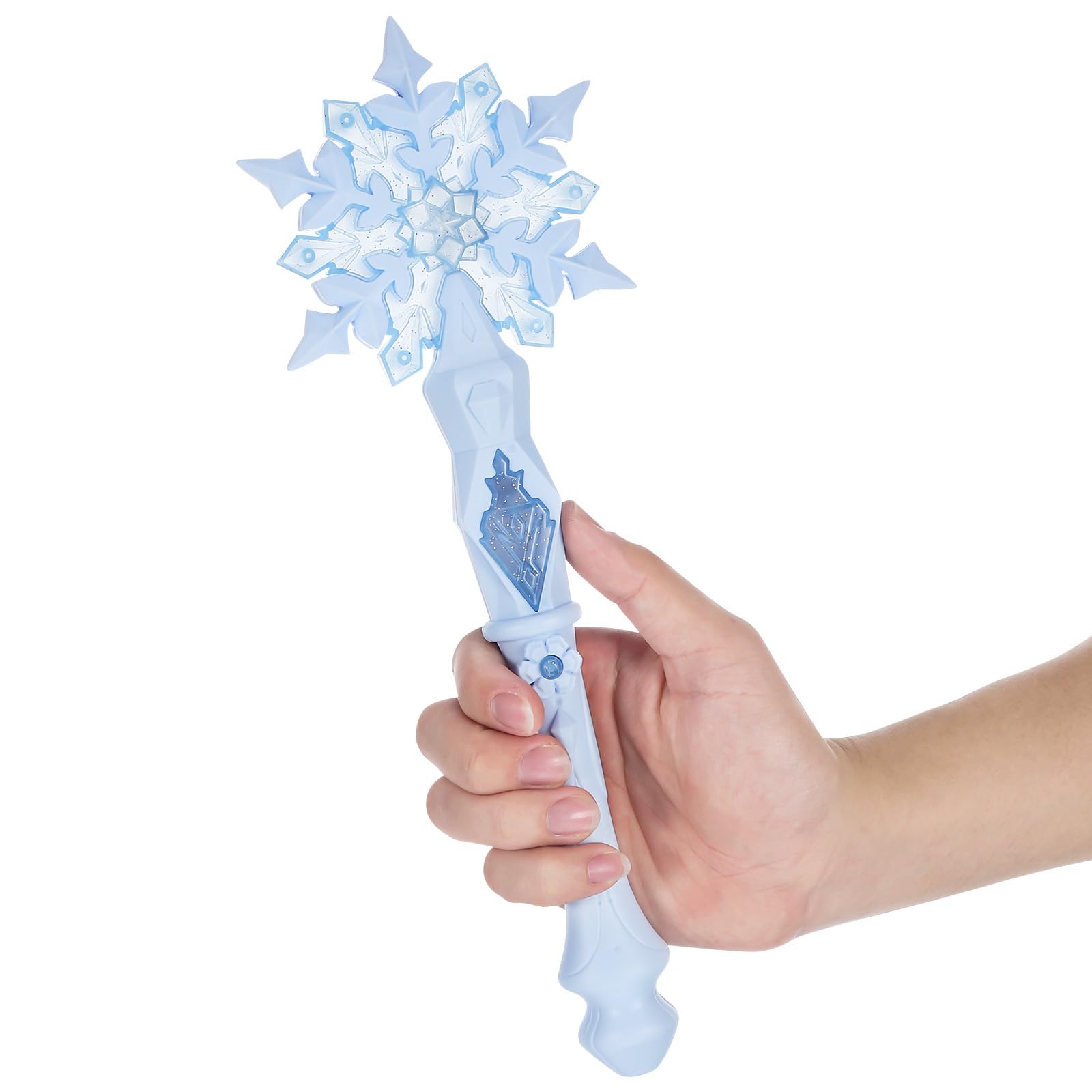 Bacchette Magiche Fiocco Di Neve - 2 Pezzi Con Luci Per Feste Bambini - Foto 9