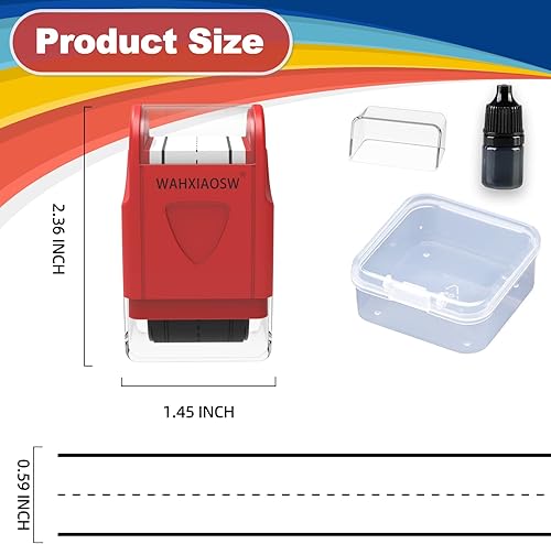 Miniatura 2 de Líneas de escritura a mano, rodillo, línea autoentintada, sellos rodantes, herramienta de práctica de escritura a mano para profesores, niños,