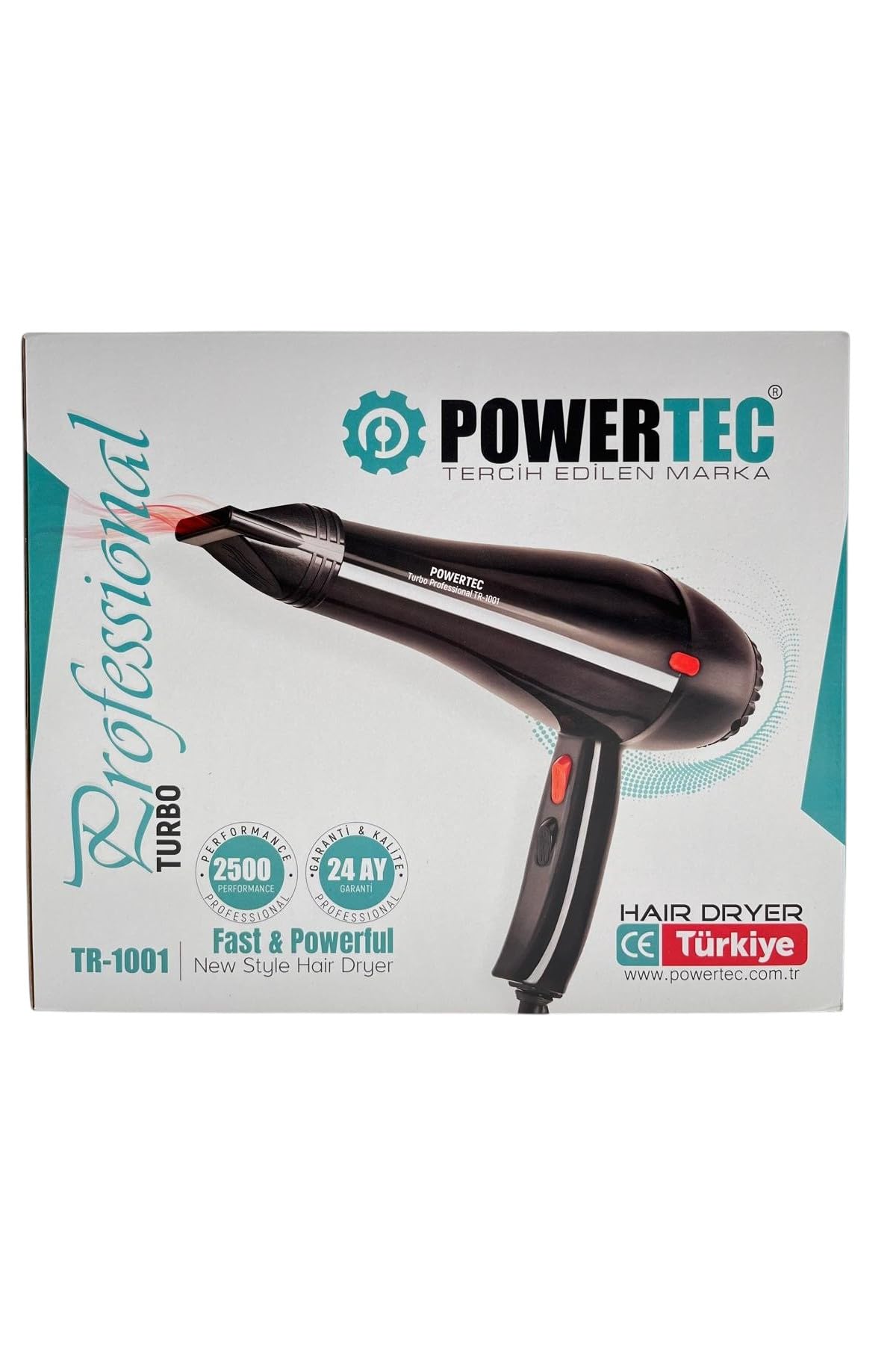 Powertec TR-1001 Profesyonel Saç Kurutma & Fön Makinesi 2500W