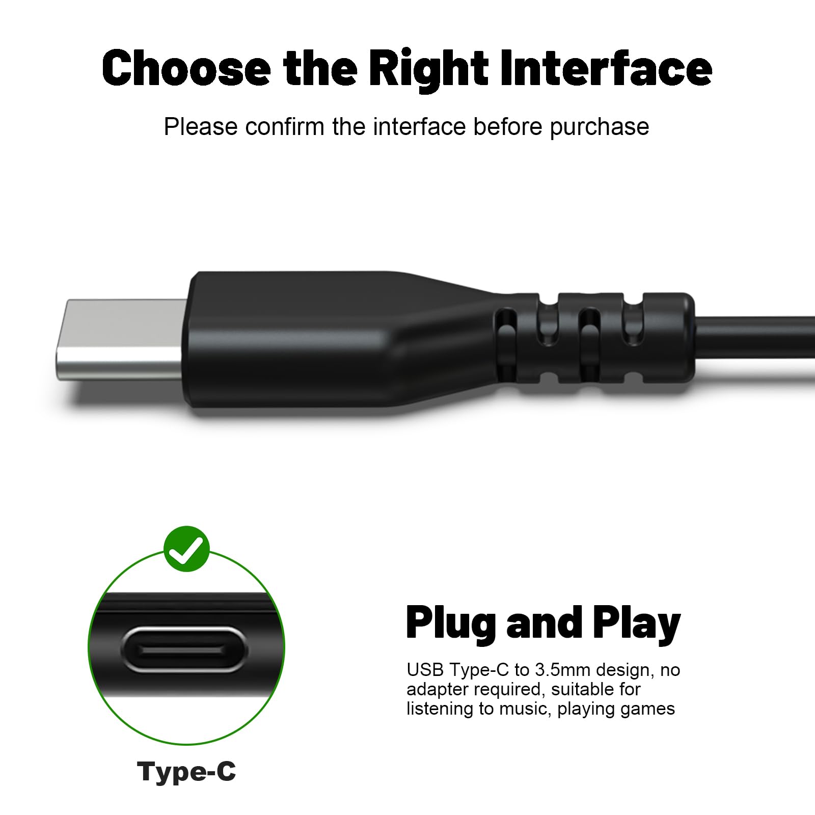 Amazon.com: Replacement USB C to 3.5mm Audio Cable Compatible with