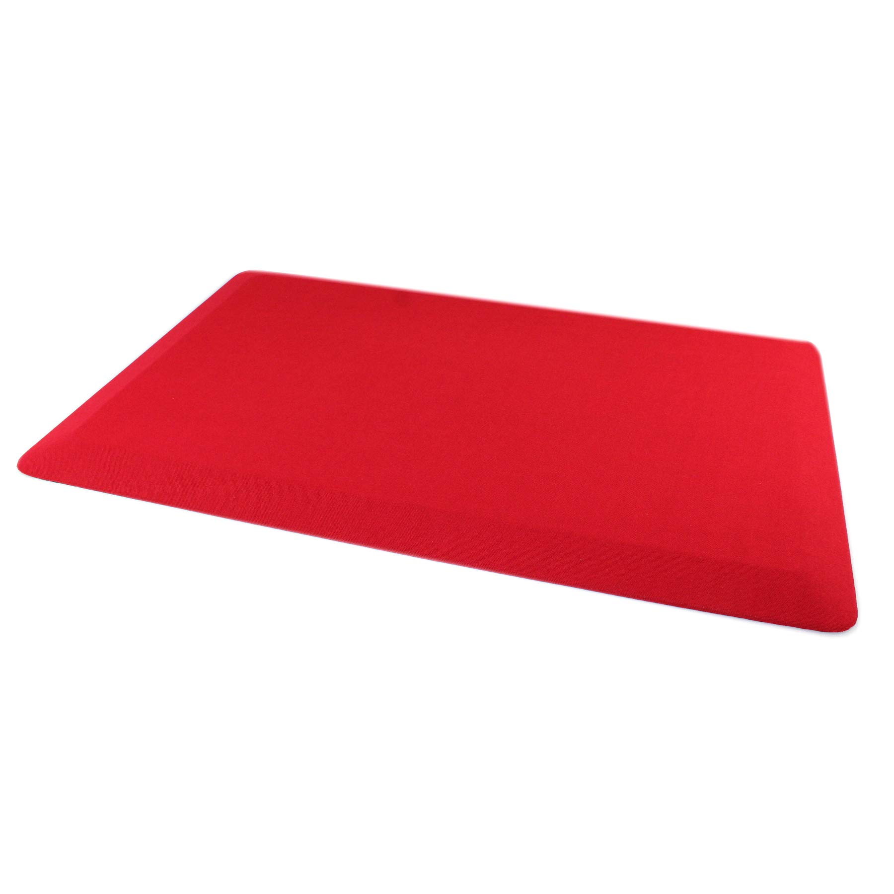 Premium Anti-Fatigue Floor Comfort Mat, Durable Ergonomic Non-Slip Kitchen Standing Mat, 3/4” Thick, 16” x 24” Red Multi-Purpose Standing Support Pad, Home, Office, Garage, Kitchen Rug