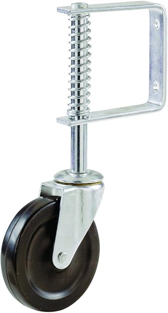 Shepherd Hardware Metal 9785 9785E Spring Loaded Gate Caster, 4-Inch, Black