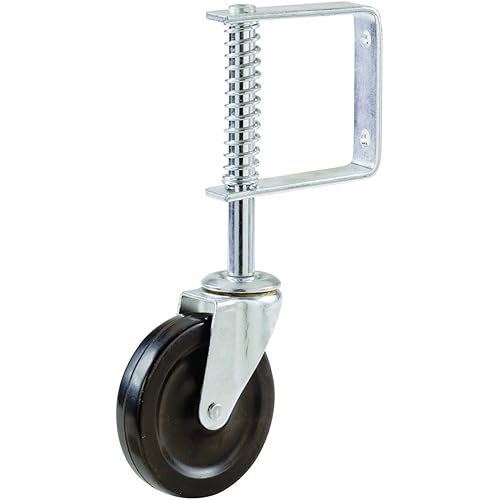 Metal 9785 9785E Spring Loaded Gate Caster, 4-Inch, Black