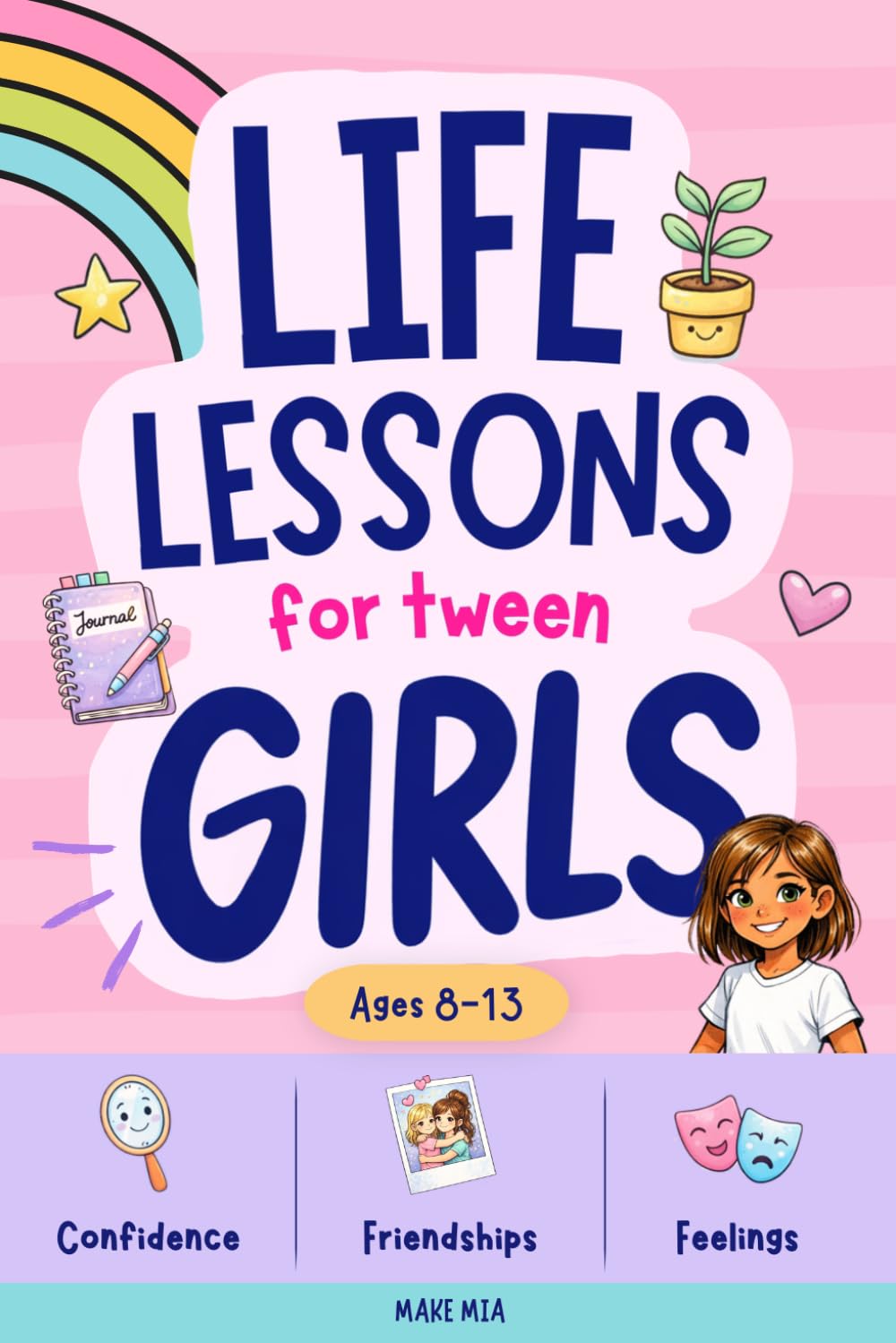 Confidence, Friendships & Feelings: Essential Life Lessons for Tween Girls: How to Make Friends, Set Healthy Boundaries and Communicate Feelings. For Ages 9-13 (Books for Families)