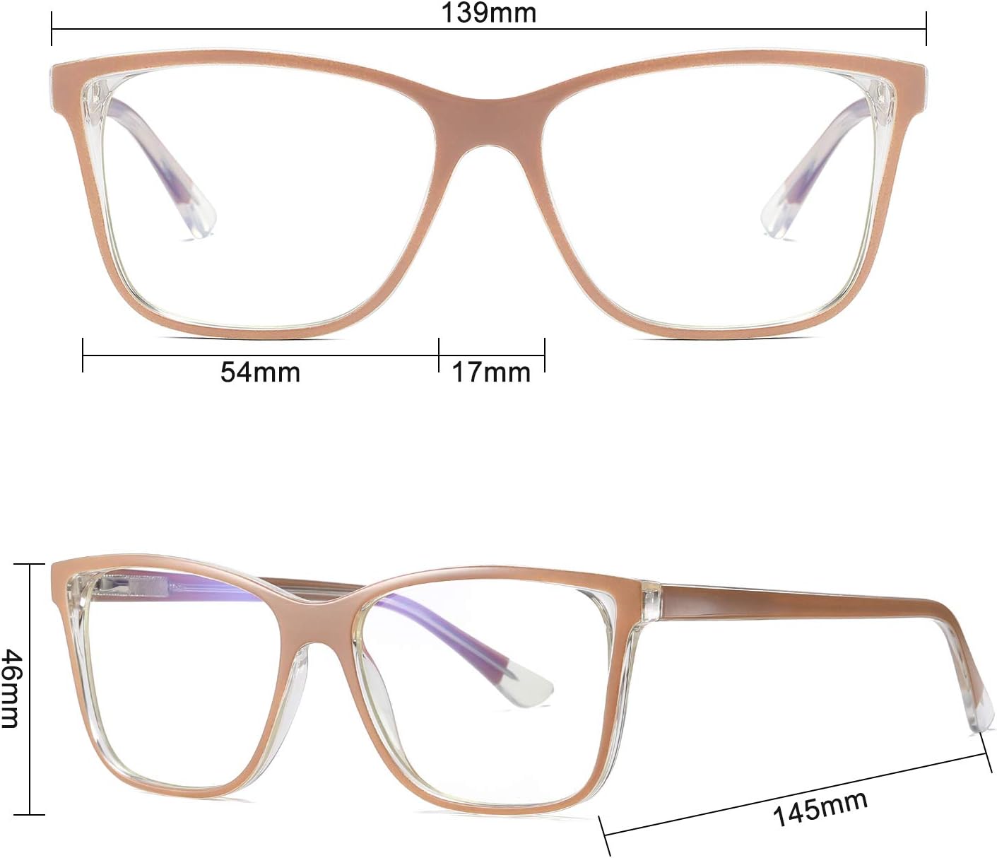 Blue Filter Computer Glasses Anti Eye Eyestrain Gaming Glasses for Women Man Sleep Better