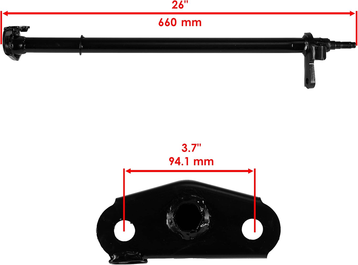 Caltric Steering Shaft Compatible with Honda TRX250EX Sportrax 2001 2002 2003 2004 2005/53310-HN6-000