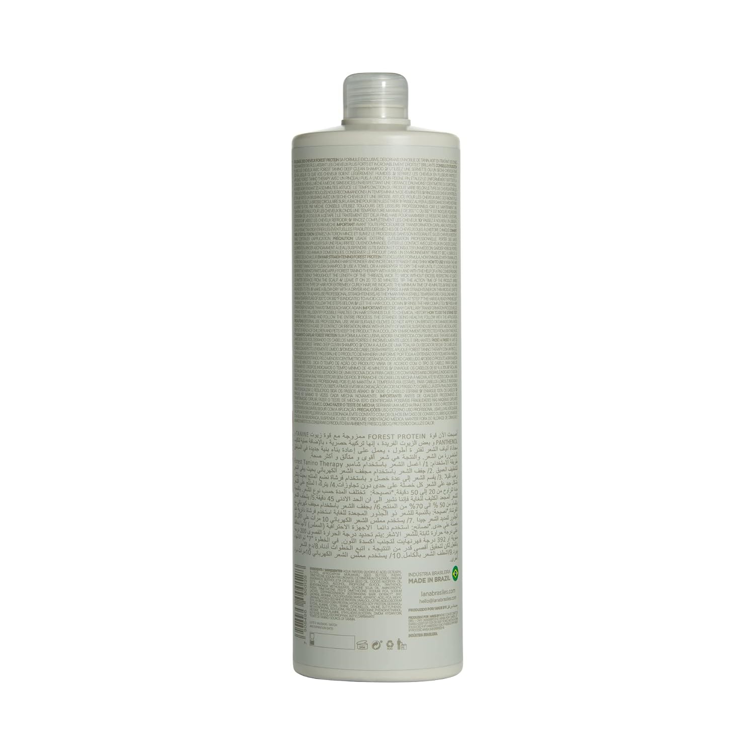 Lana Brasiles Forest Protein Smoothing Treatment For Afro Hair - Intense Shiny Smooth Hair - 1000 ml / 33.8 fl.oz.