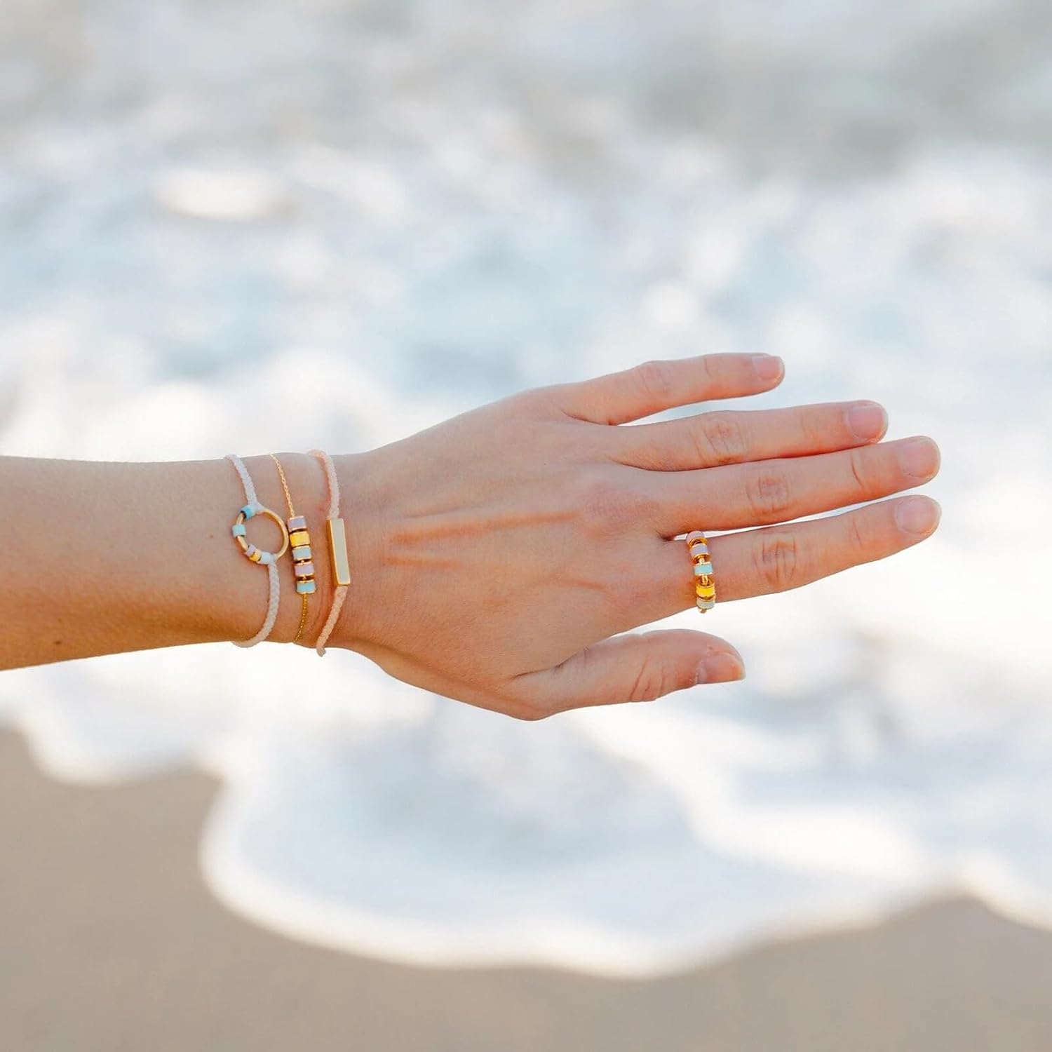 Pura Vida Pastel Bead Fidget Ring