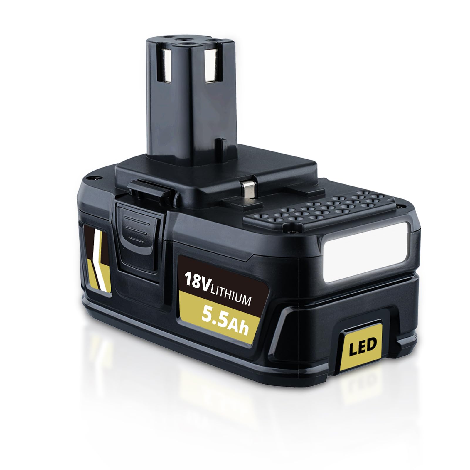 18V 5.5Ah Battery Replacement for Ryobi 18V Battery Compatible with Ryobi Power Tool P108 RB18L50 RB18L40 RB18L25 RB18L20 RB18L15 RB18L13 P102 P103 P104 P105 P106 P107