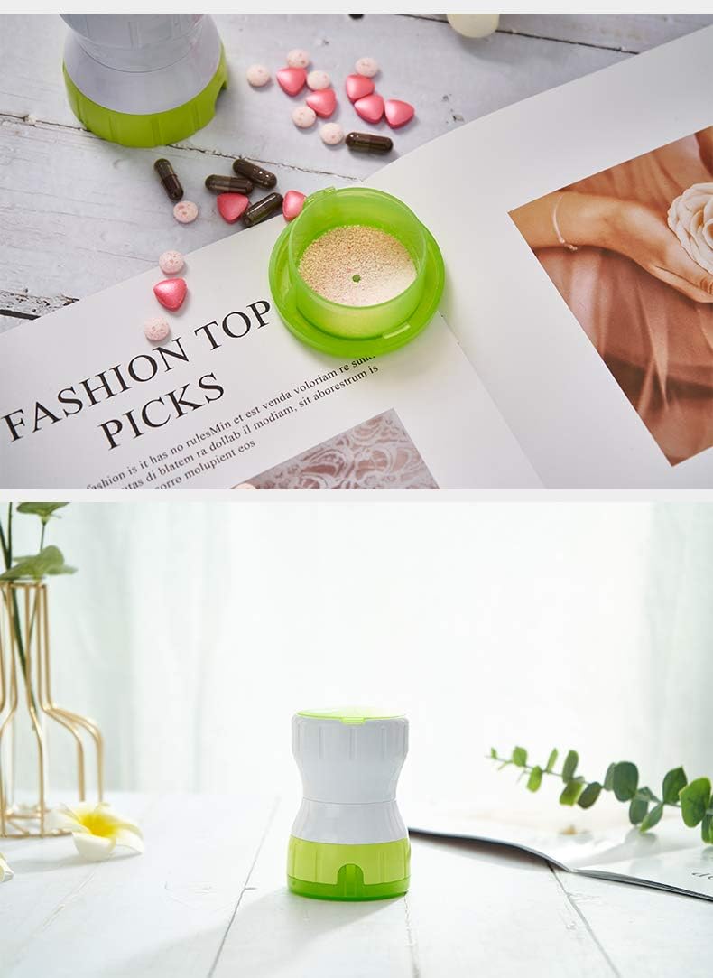 WOWHOUSE Pill Crusher Pill Cutter Pill Splitter Box for 2021 Upgrade (Green) : Health & Household