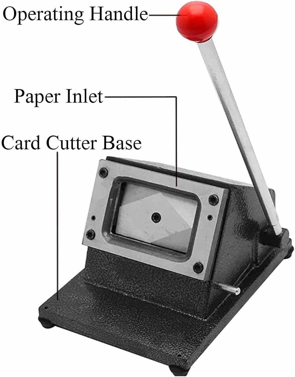 Taglierina Manuale per Biglietti da Visita in PVC, Taglierina per Biglietti da Visita in PVC Interamente in Metallo, Macchina per Angoli Arrotondati per Carte di Credito da Tavolo con Lama