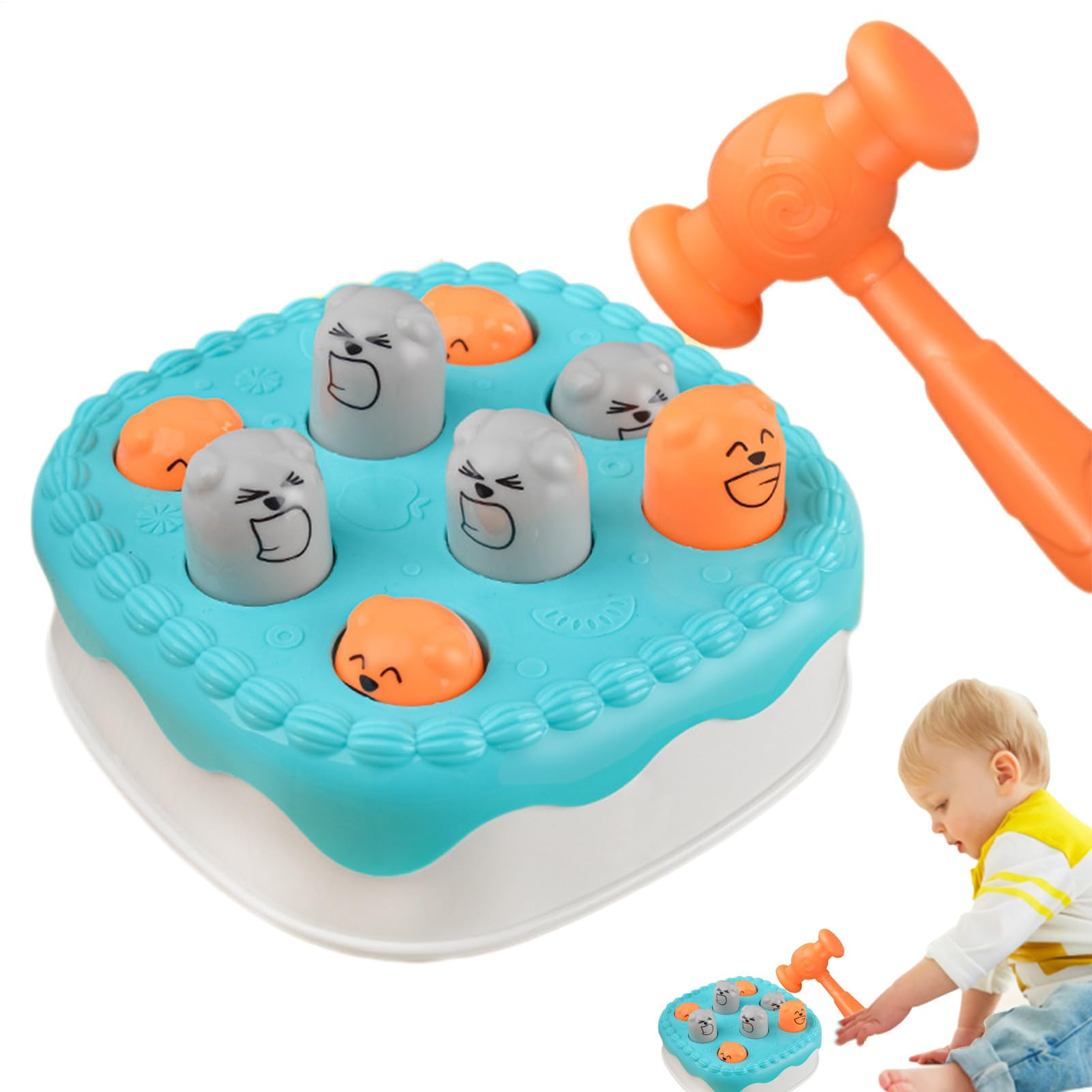 Whacck A Mole Game – 5 Inch PP | Arcaade Pounding Bench Coin Game | Interactive Educational Toy | Fun Educational Hit Games For Enhances Hand Eye Coordination And Reaction Skills