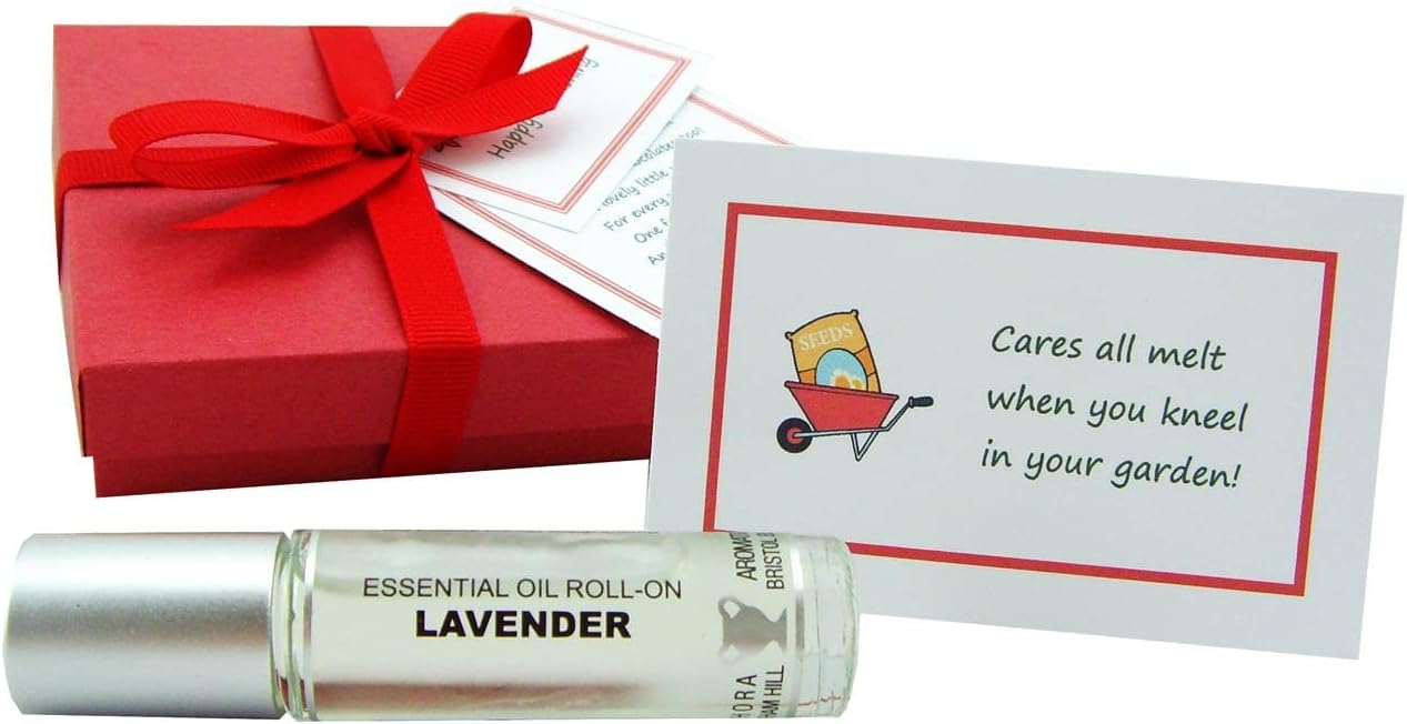 Blooming Wisdom Gardener’s Rescue Kit. 52 Gardening Proverbs with Lavender Roll-on. Handmade and Personalised.