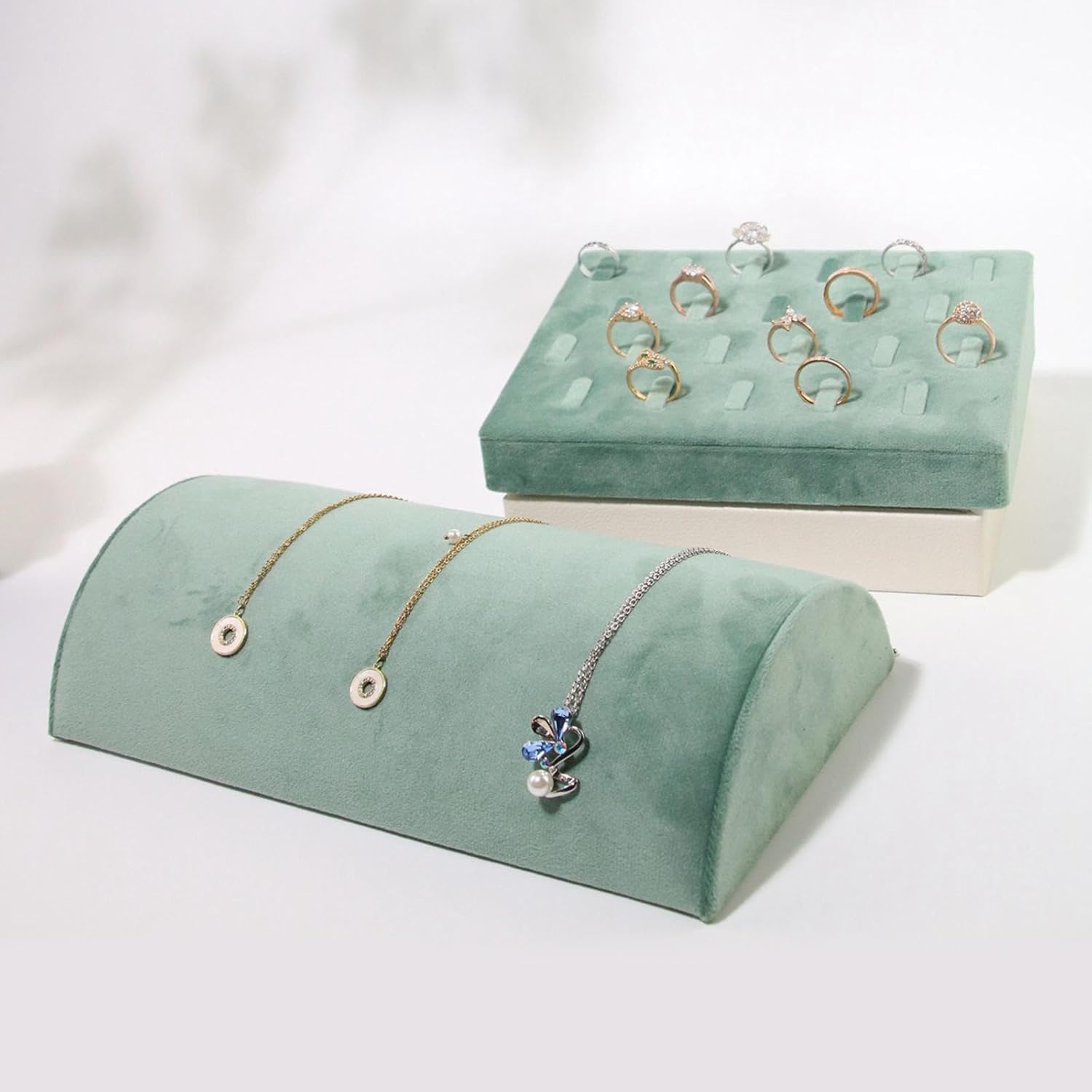 DYNWAVE Jewelry Organizer Jewelry Drawer Insert High End Velvet Jewelry Display Holder Jewelry Storage for Home Gifts for Girls Women - Image 5