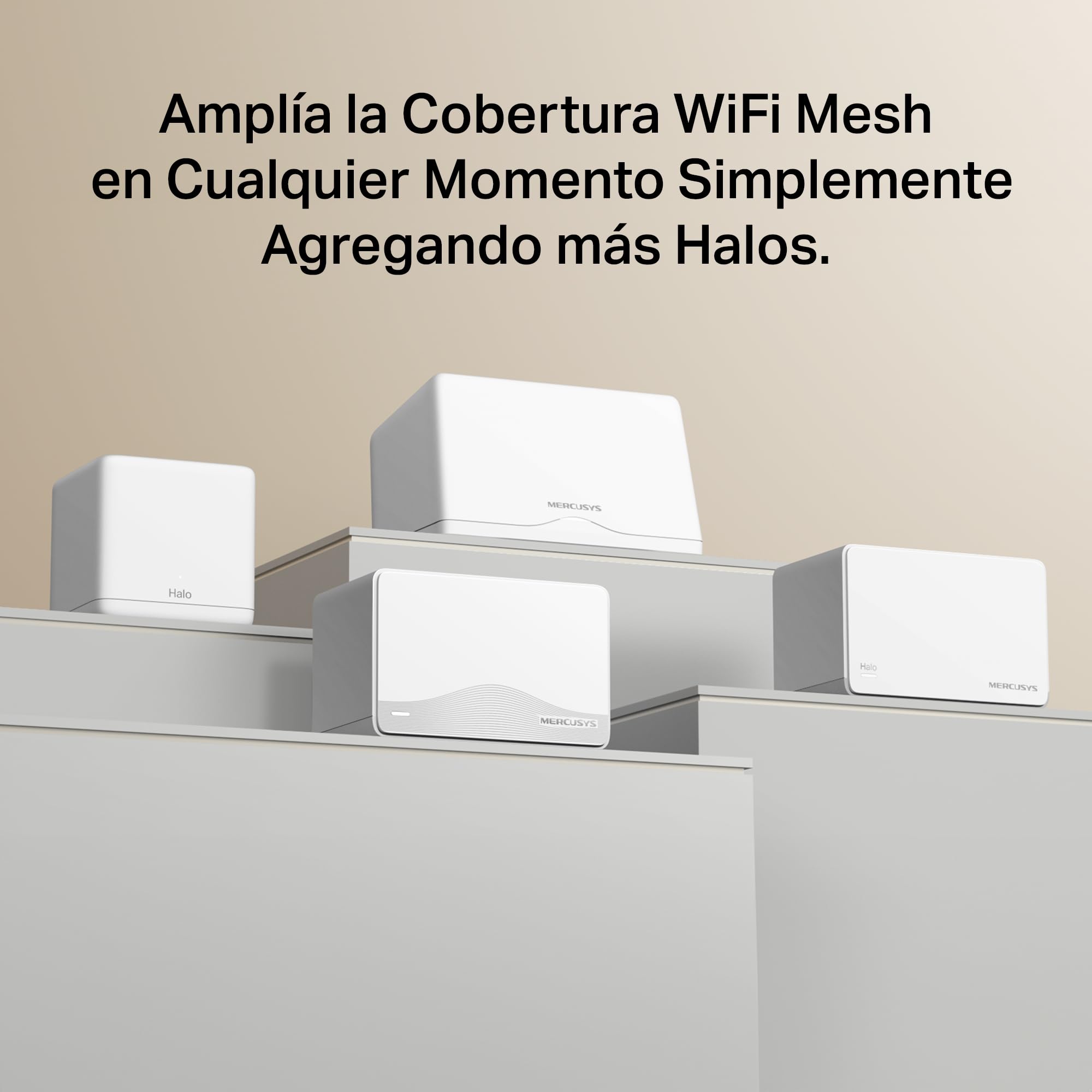 Mercusys Halo H25BE(3-Pack)-Sistema WiFi 7 Mesh, BE3600, Doble Banda,650m2 | Cobertura para Toda la Casa hasta 650m². Red Unificada. Puertos Gigabit. Control Parental. App Mercusys.
