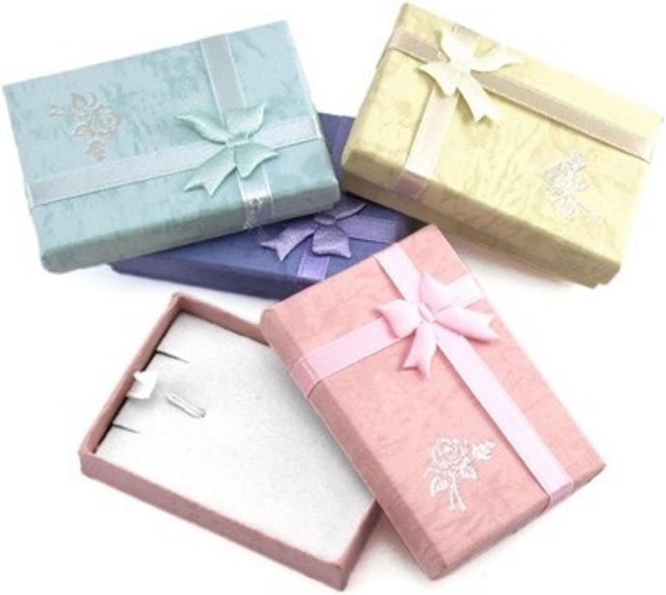 Jewellery Necklace Gift Box Assorted Colours x 40 Wholesale