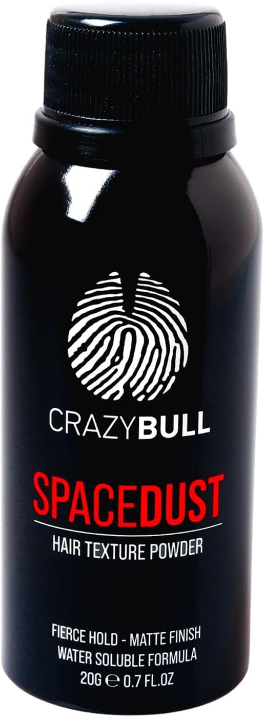 Crazy Bull Hair Space Dust Hair Texture Powder - Vegan Friendly Men - Lightweight Short-Medium Hair - 0.7 oz