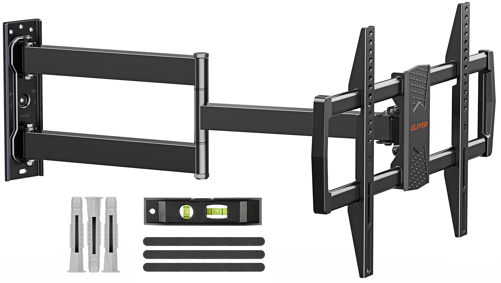 ELIVED Support mural de 813 mm pour la plupart des téléviseurs de 37 à 75 pouces | Bras d'extension, inclinable, pivotant, support mural d'angle pour TV, VESA max 600 x 400 mm, supporte jusqu'à 45 kg