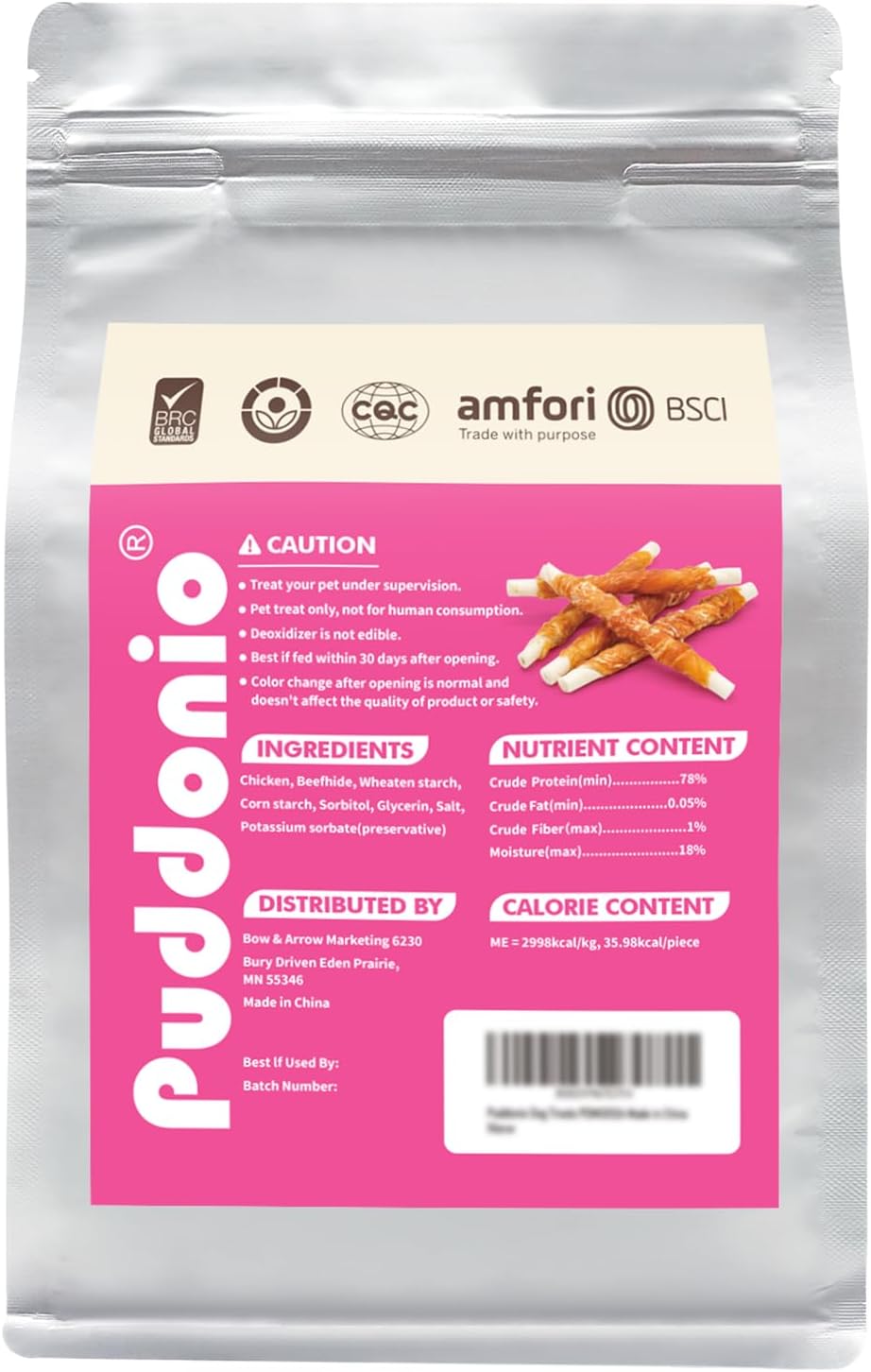 Dog Treats, 5 Inch Chicken Wrapped Rawhide Sticks for Dogs, Teeth Cleaning Dog Chew Snacks for Puppy and Small Dogs, 14.1oz