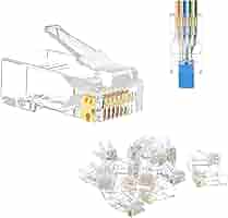 Amazon.co.jp: VCE RJ45 コネクタ CAT6 CAT5E CAT5 LANケーブル
