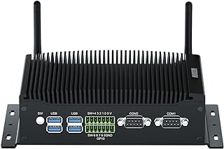 WEIDIAN Mini Computer i3, Fanless PC 64GB RAM 1TB SSD 2TB HDD, Fanless Mini PC i3 Windows 11, Core i3-8140U, Fanless PC Dual HD, DP, 2DB9 COM, 2RJ45 LAN, 6USB, GPIO, WiFi, BT for Business/Home/Office
