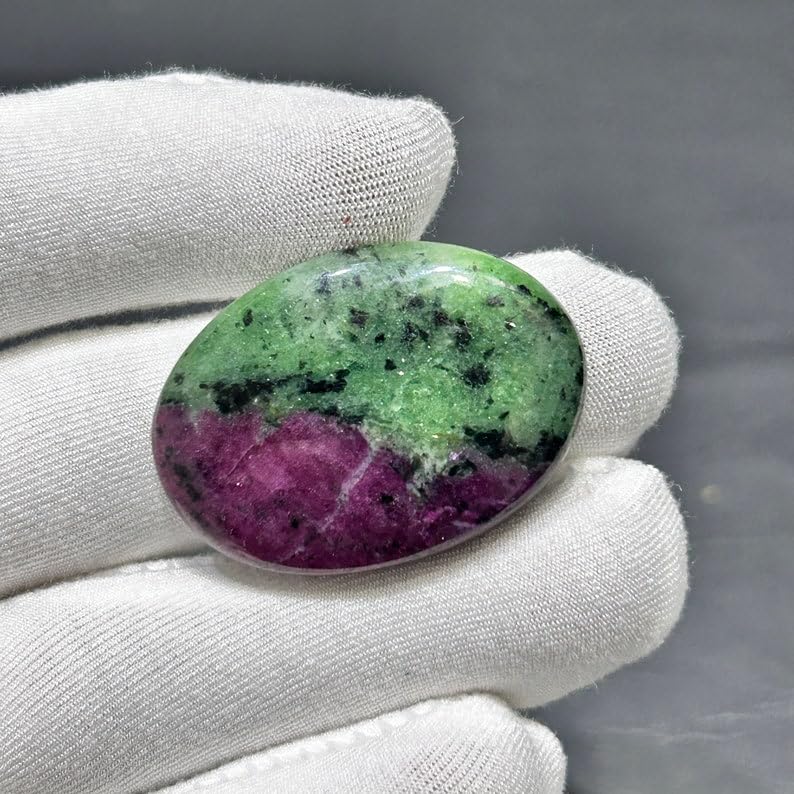 Rubis zoïsite naturel cabochon pour création de bijoux DIY - 3