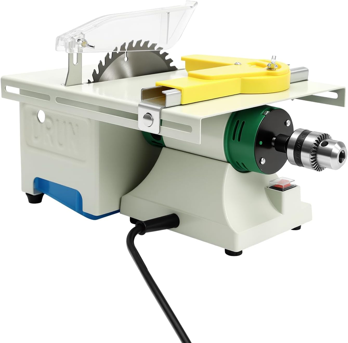 Jewelry Rock Polishing Machine 110V Bench Grinder 750W Mini Table Saw Jewelry Making Polisher w/Flex Shaft for Polishing Drilling Jade Metal Wood 800-10000rpm Speed
