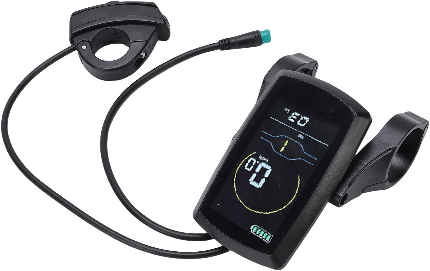 Electric Bike LCD Display Meter, Speedometer Odometer with Battery Level Assist Adjustment for Replacement Electric Bike Screen Panel