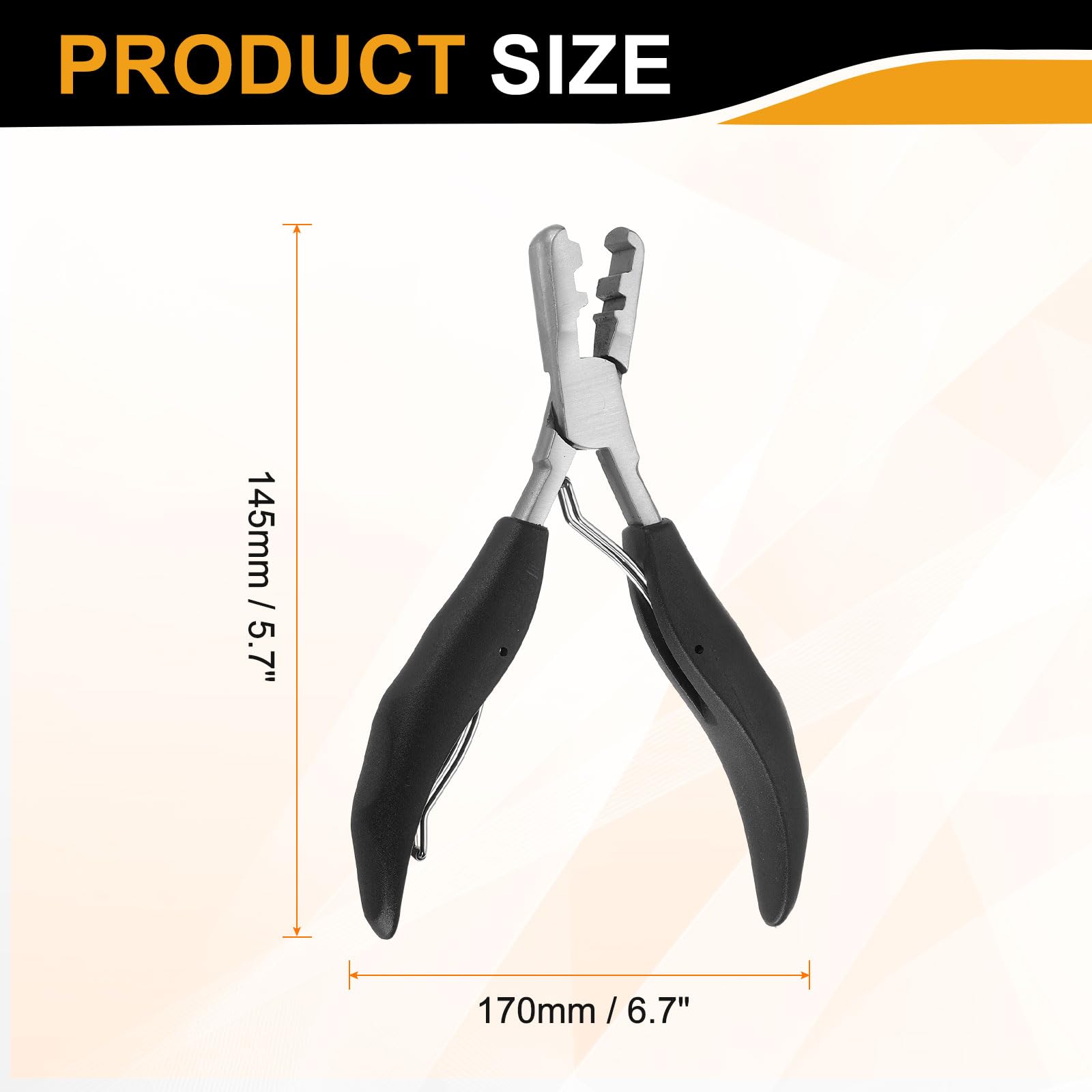 QUARKZMAN Pinze Per Estensioni Di Capelli A Fusione A Legame Piatto Da 5.7" Strumento Per Aprire E Rimuovere Estensioni Di Capelli Pre-Bondate Per Micro Anelli E Perline