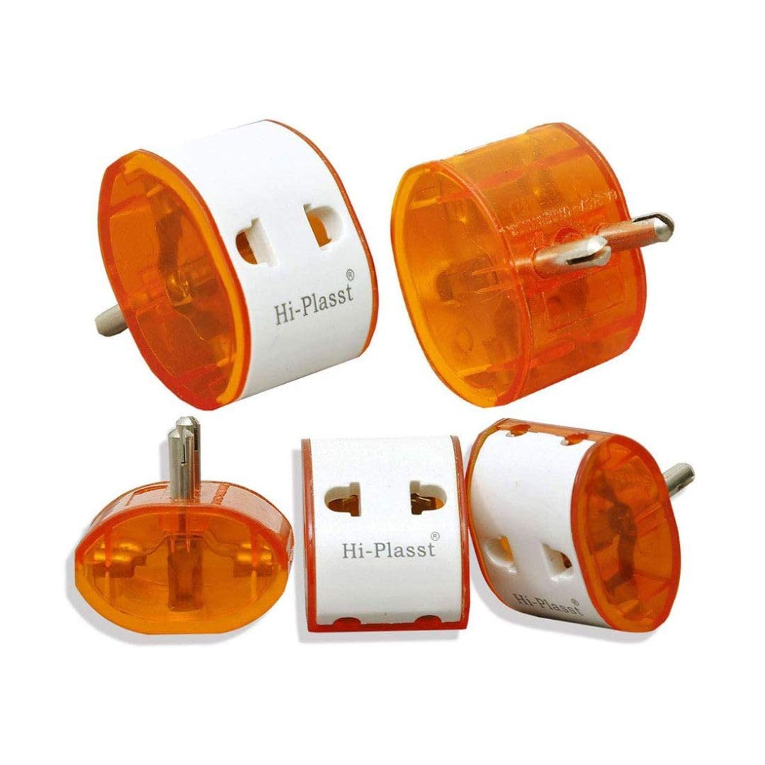 Hi-Plasst (Pack of 2) 2-Pin Multiplug & Travel Adapter (USA/UK/Japan/China to India Type D) - 6A Converter Plug for Diwali Lights, Mobile Chargers & Other Small Electronics.-image-37