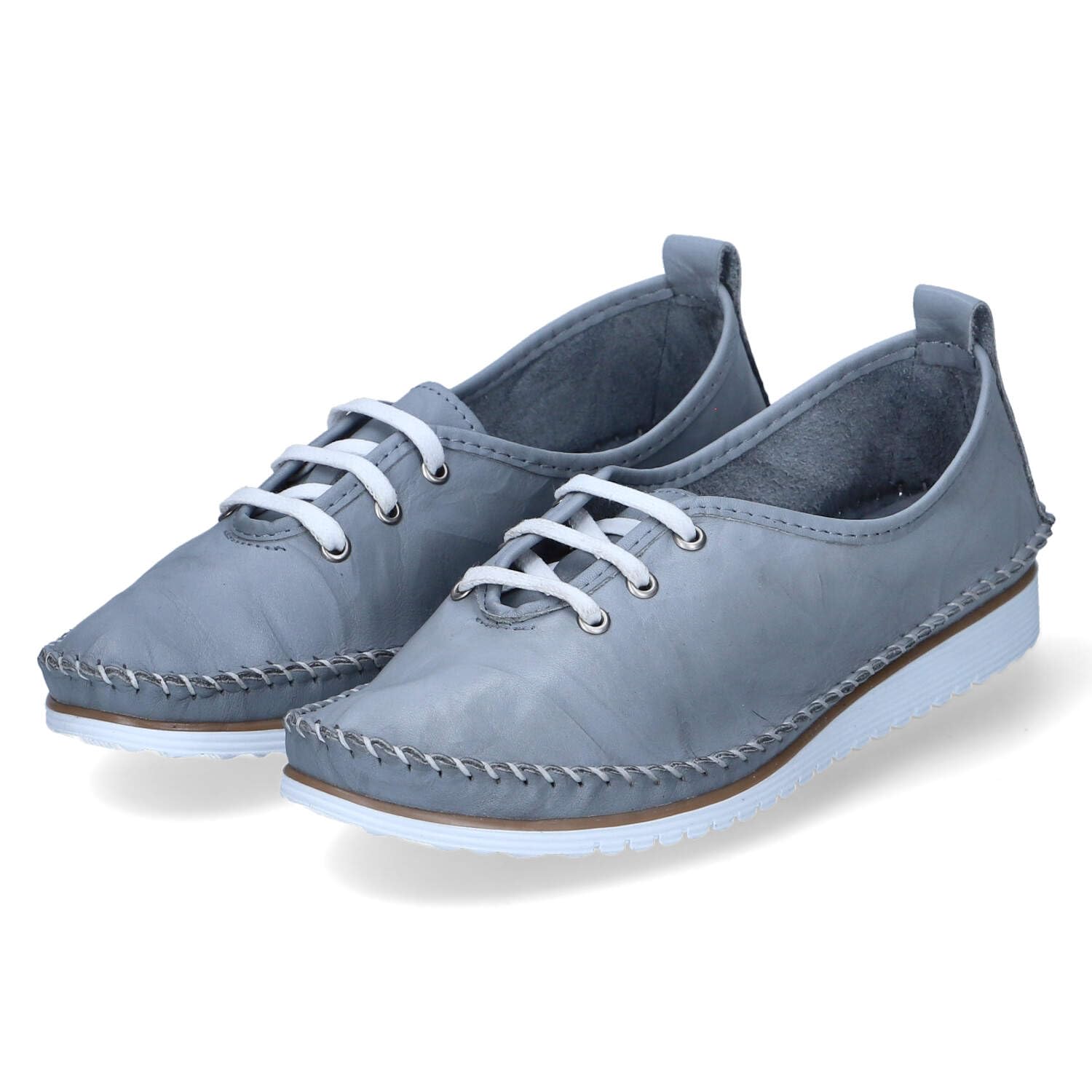 Andrea Conti Women's Lace-Up Sneaker, lightgrey, 6.5 UK