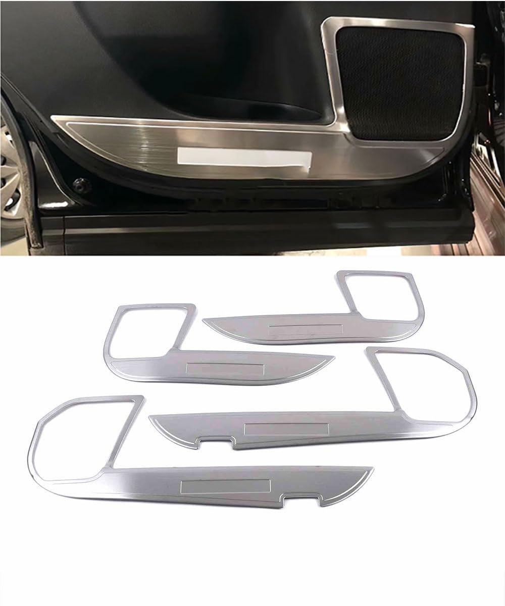 Car Accessories Fit for Toyota Highlander 2018-2020 Steel Door Anti Kick Panel Protector Guard Cover Trim 4Pcs Silver