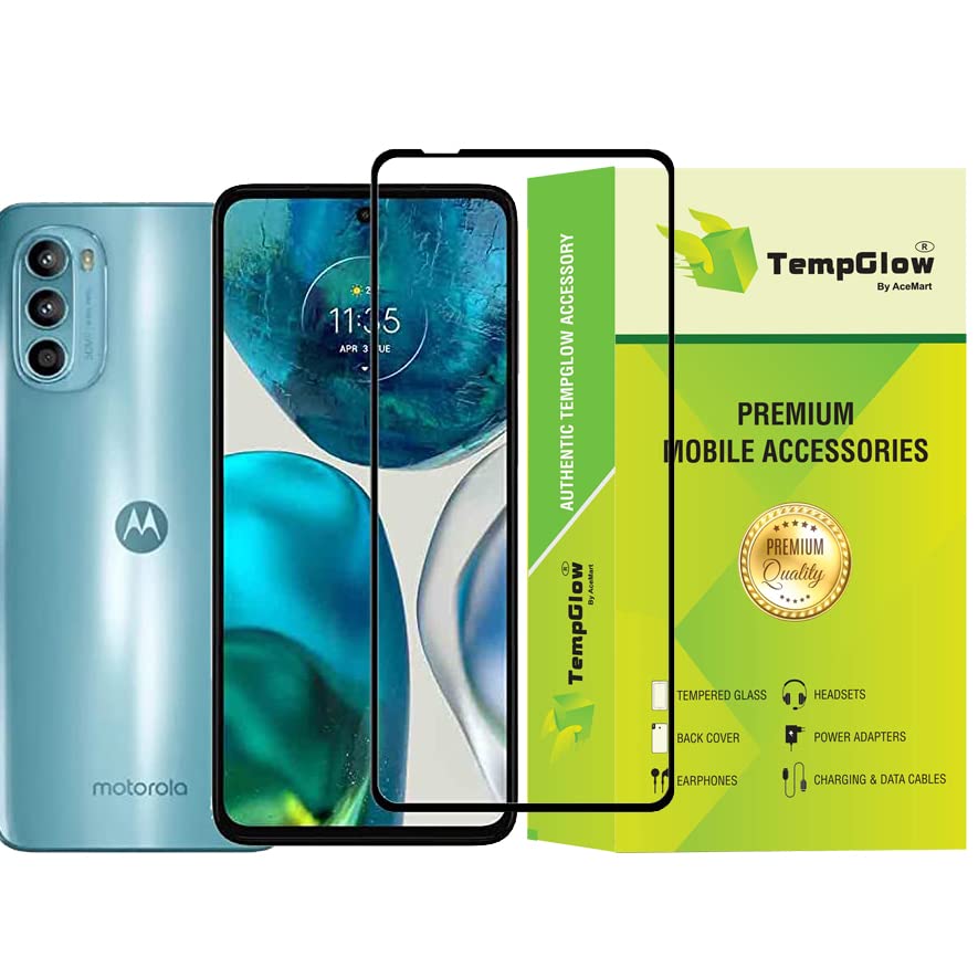 Image of Screen Protector for Motorola Moto G52 | Moto G82 5G (Black) Tempered Glass Edge-to-Edge 6D Screen Guard With Installation Kit
