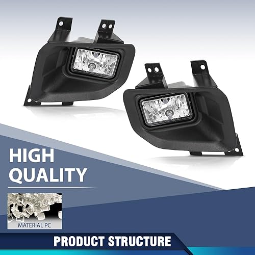 Vista 6 de PIT66 Faros antiniebla para parachoques delantero compatibles con Ford F150 2015-2017 lente transparente parachoques delantero luz antiniebla
