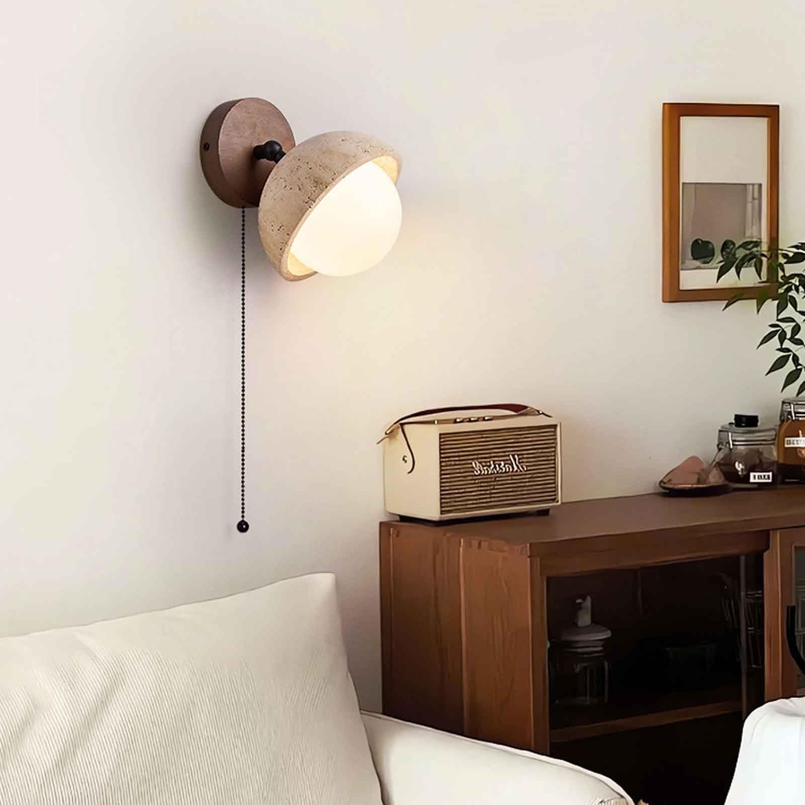 Kinkiet do sypialni, korytarza, zestaw 2 lamp w stylu retro z włącznikiem łańcuszkowym, lampka nocna do czytania w stylu vintage do salonu, kawiarni