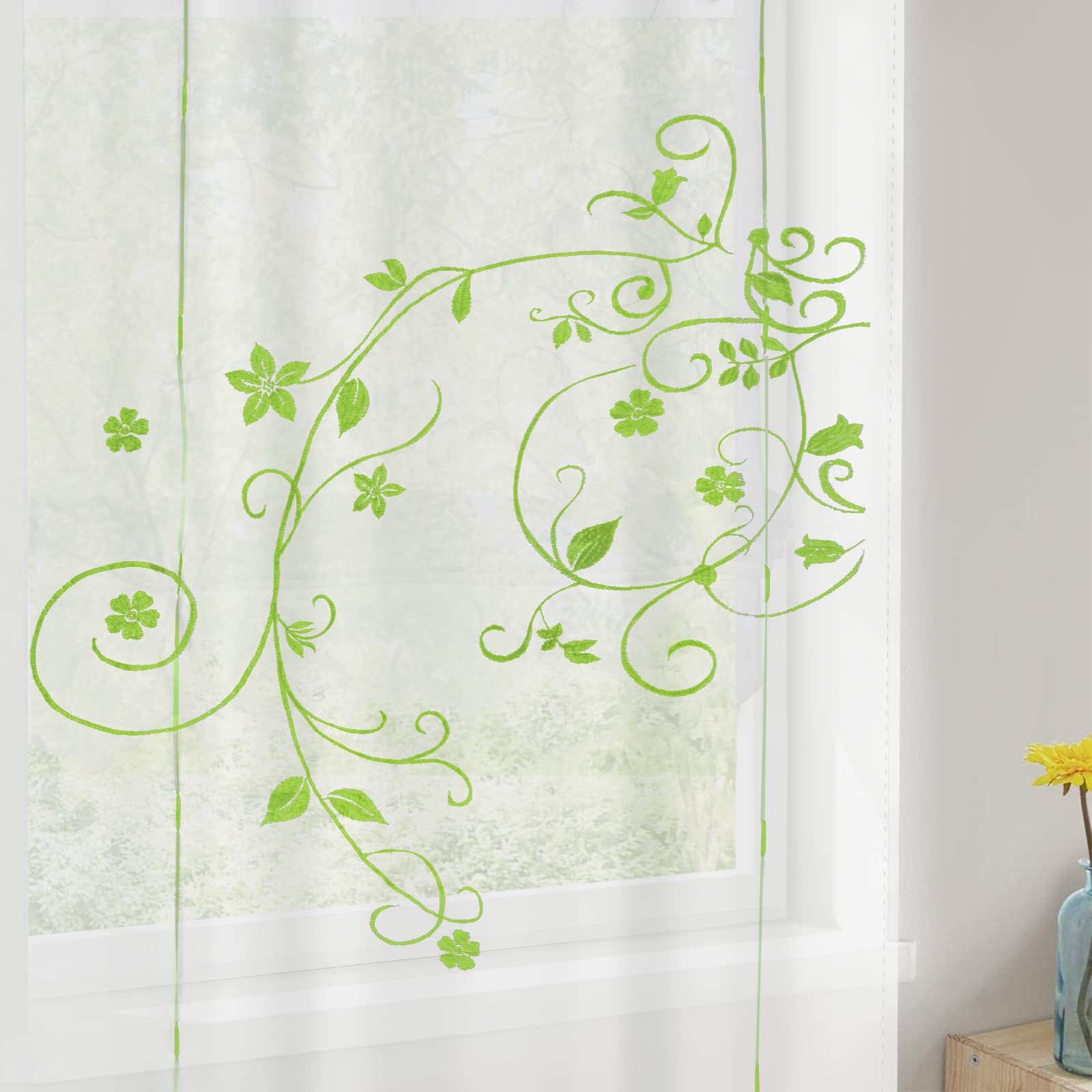 SIMPVALE Tende Romane, Verde 60x120cm Tenda a Pacchetto Finestra, Tende Interne Voile per Camera da Letto, Studio, Cucina