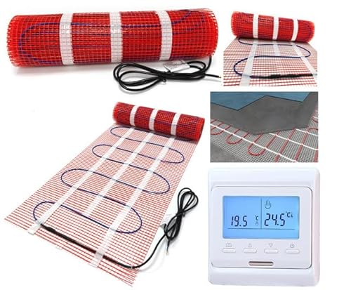 Heat Up Electric Underfloor Heating Sticky Mat 200w per m² for Stone Tiles Laminate Ceramic Porcelain etc (3m x 0.5m)