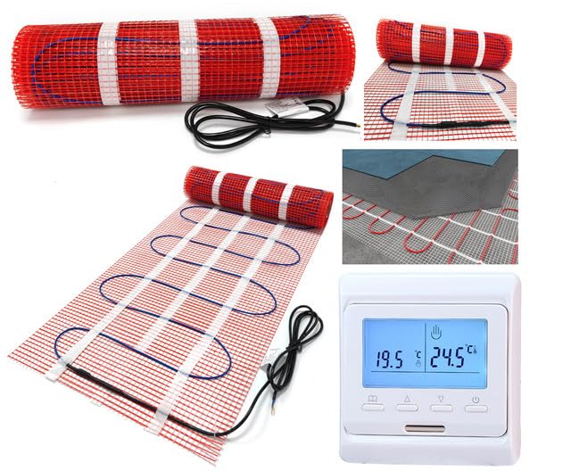 Heat Up Electric Underfloor Heating Sticky Mat 150W per m² for Stone Tiles Laminate Ceramic Porcelain etc (4m x 0.5m)