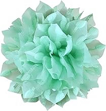 Delicate Handmade Lace Flower Brooch 11cm Double Clip Jewelry Wedding Banquet Party Elegant Dress Accessory Gift, Fabric