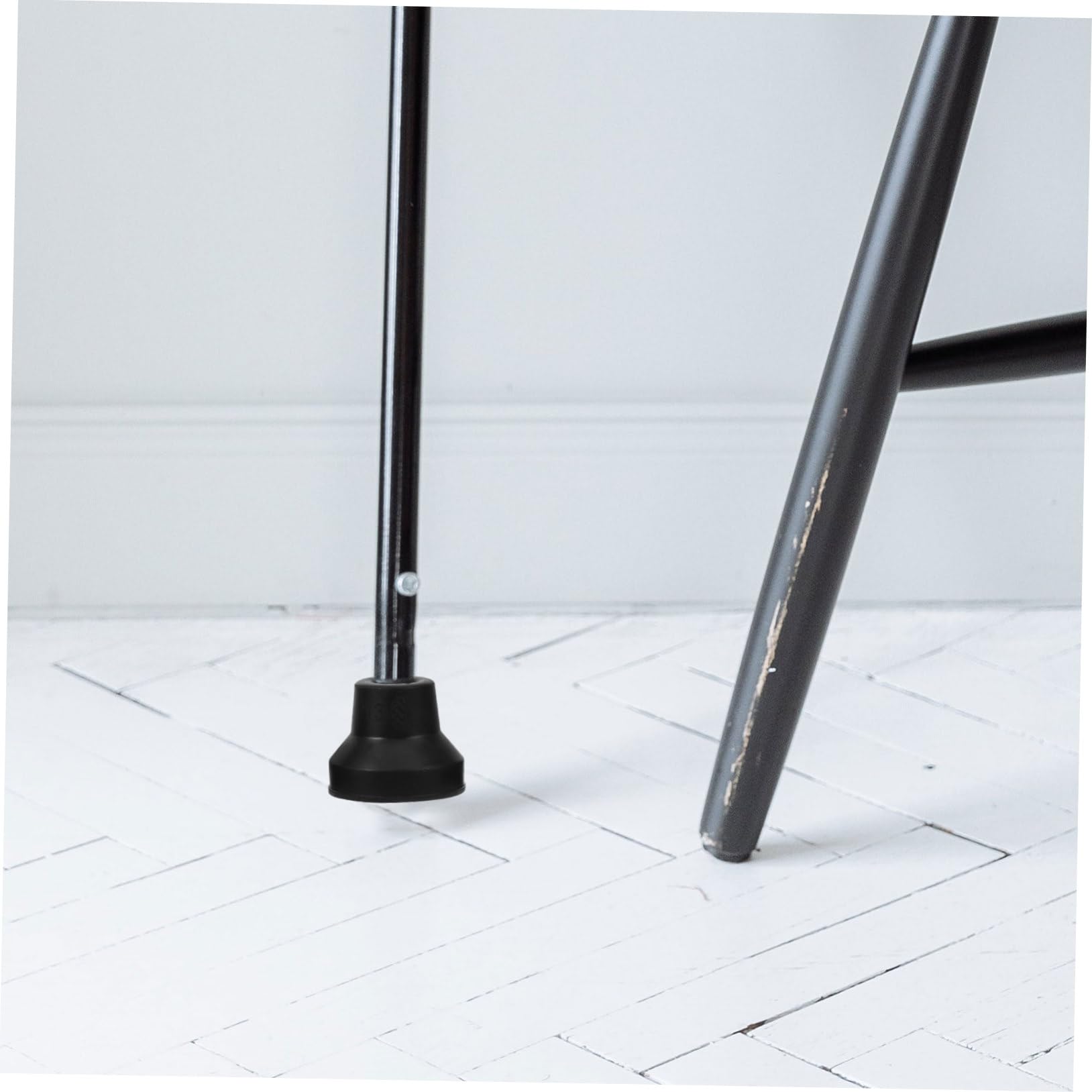 BEBEMOKO Walking Stick Foot Covers 4pcs Walking Pole Tips Non-Slip Cane Tips for Enhanced Stability and Safety