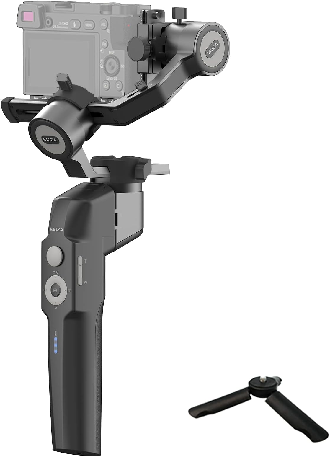 MOZAMINI P Handheld Stabilizer Gimbal 3 Axis Stabilizer for Smartphones, Action Cameras, Compact Cameras, and Light mirrorless Cameras