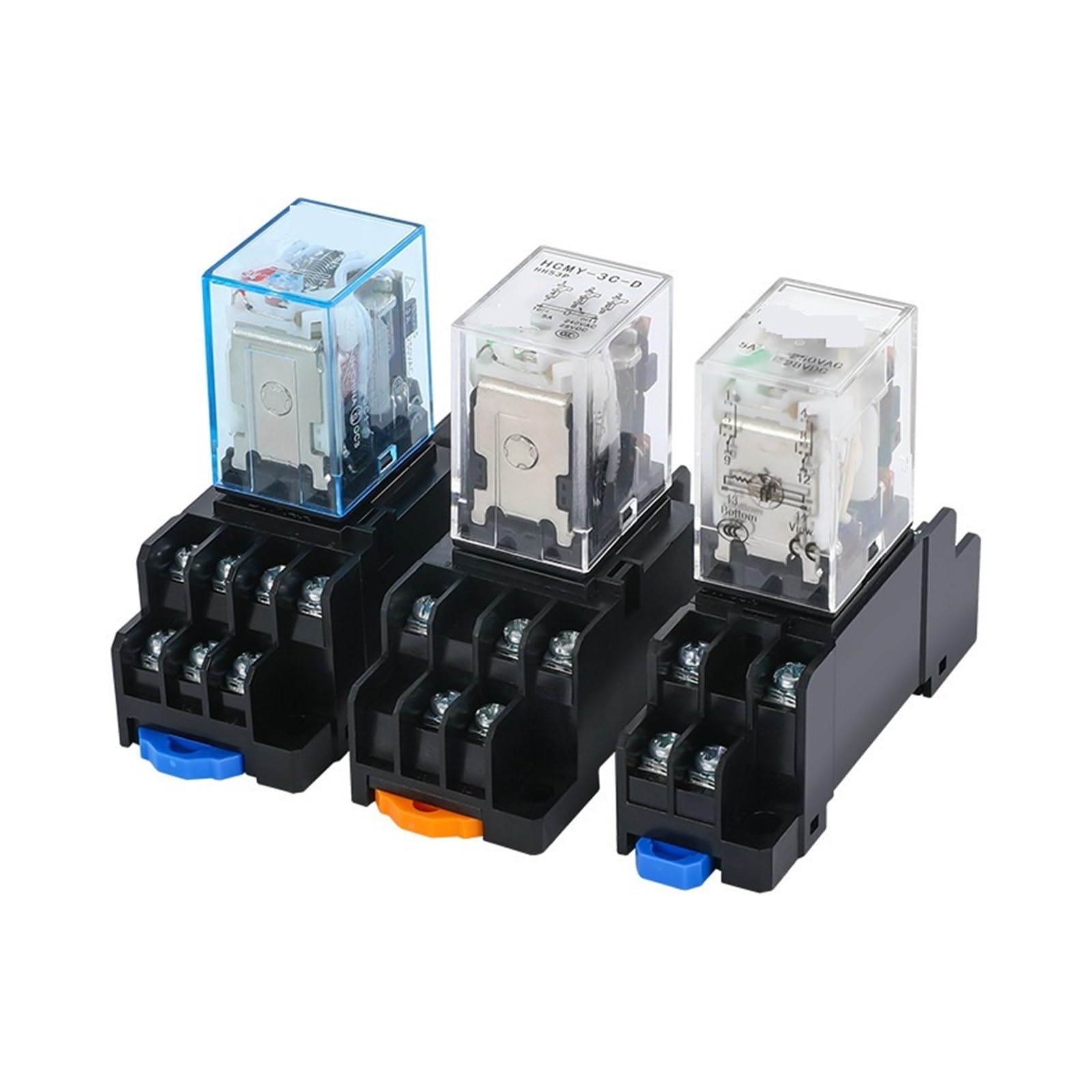 Relais électromagnétique 48VDC MY2NJ-GS composant rail DIN 8 broches - 2