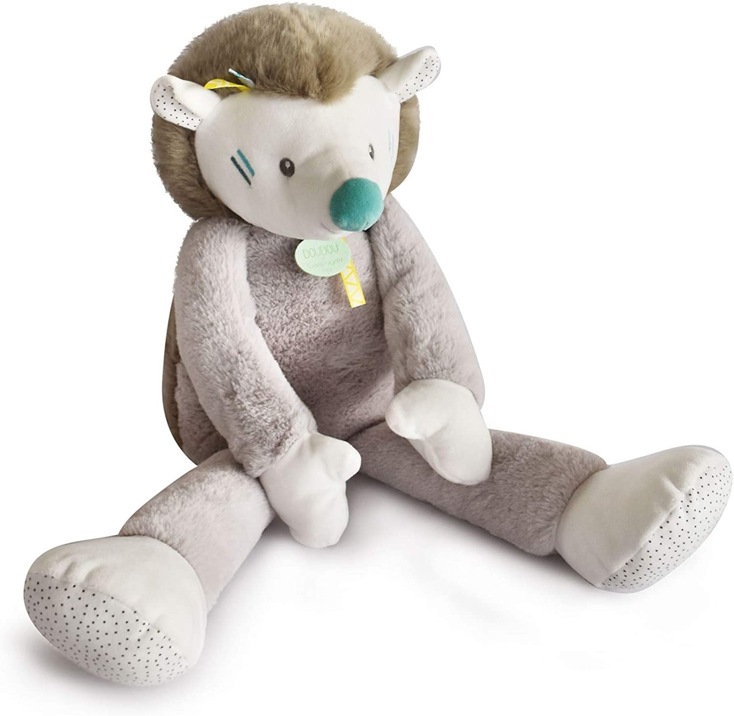 Doudou et Compagnie - Peluche Hérisson - 60 cm - Gris Moyen - Tiwipi -DC3643