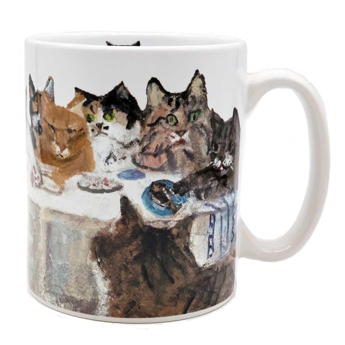 Amazon.co.jp: マンハッタナーズ マグカップ 「猫たちの最後の晩餐 