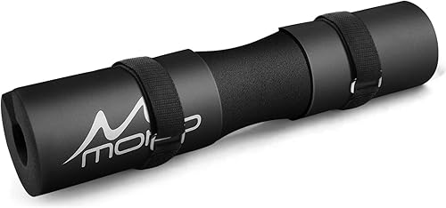 Miniatura 1 de MoKo - Almohadilla para sentadillas, barras estándar y olímpicas de espuma gruesa con 2 correas de seguridad, para cuello y hombro, esponja