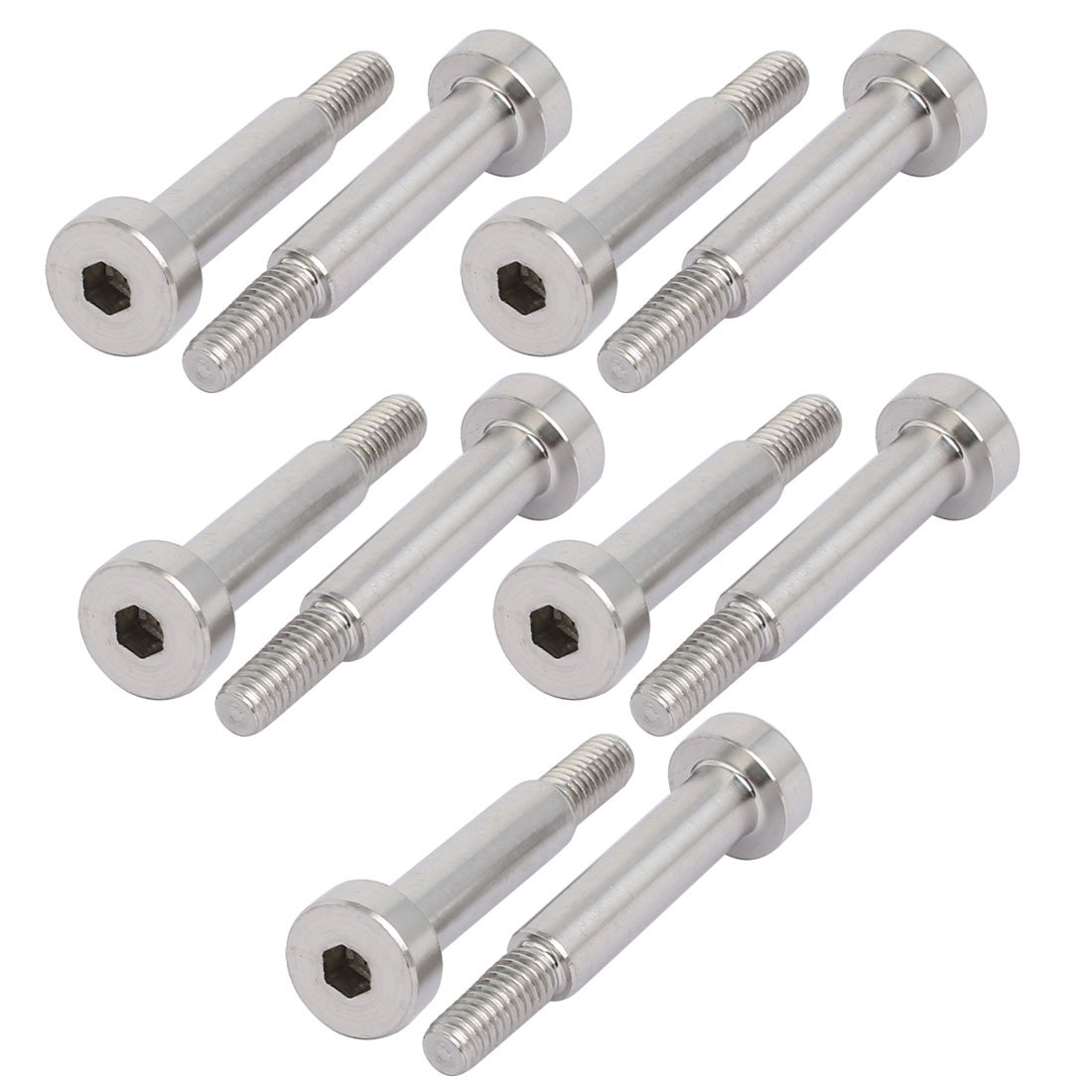sourcing map 10pcs Vis Épaule 5mm Ø 20mm long épaule filetage M4