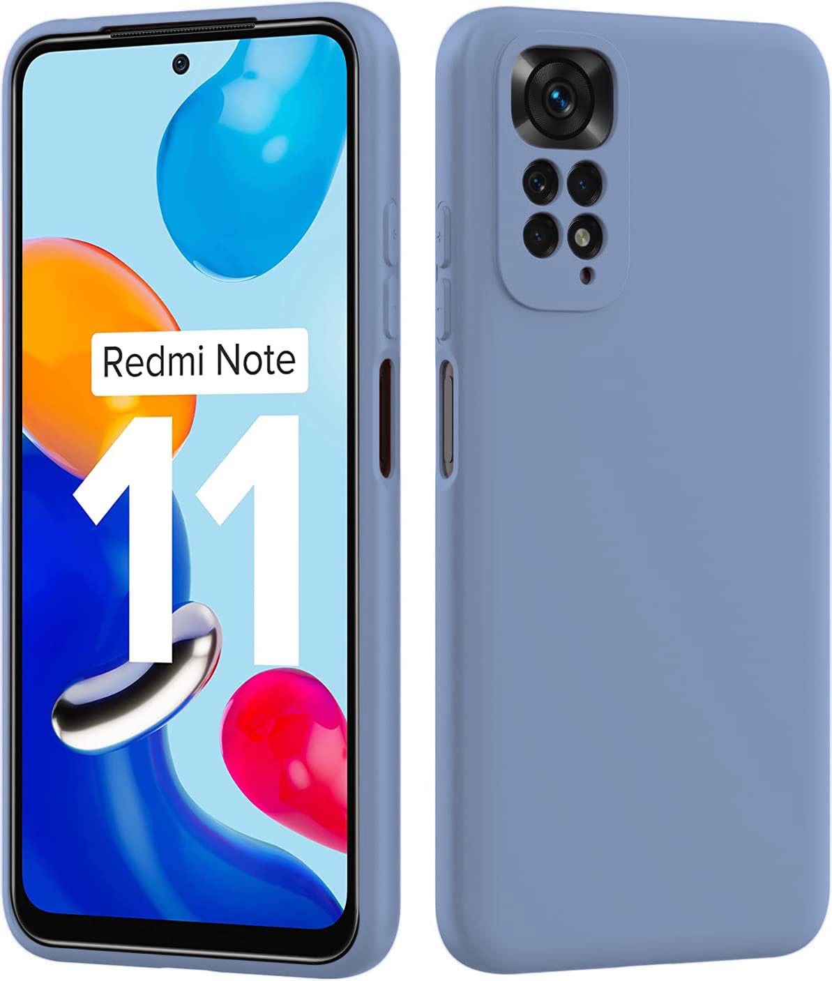 LOXXO® Liquid Silicone Case with Microfiber Cushioning Compatible for Redmi Note 11/ Note 11s Shockproof Slim Back Cover, Gel Rubber Full Body Protection - Lavender Grey (B0B3T51KTN) Amazon Price History, Amazon Price Tracker