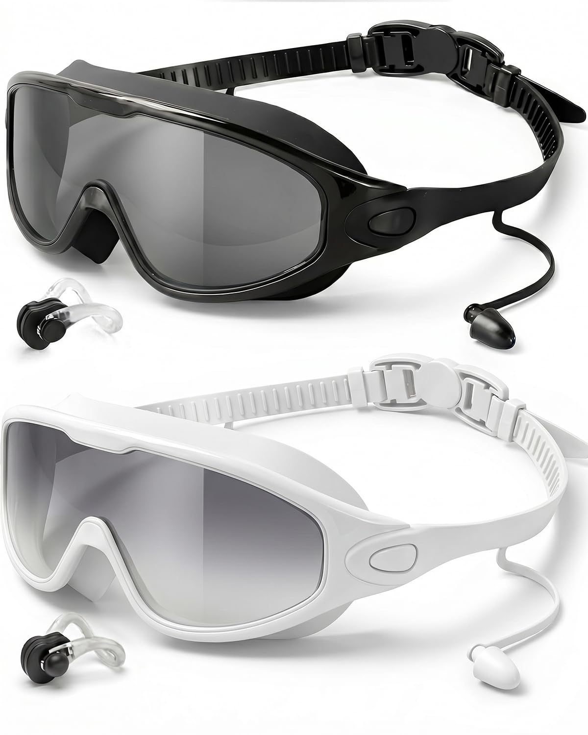 Photo 1 of Rantizon Swim Goggles 2 Pack, Wide View Anti Fog&UV Swimming Goggles for Audlt, No Leaking Swim Glasses for Men Women Youth