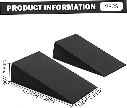 Miniatura 4 de 1 par de bloques de cuña para sentadillas de 13 x 6 x 3.5 pulgadas, EVA de apoyo para entrenamiento, yoga, fitness, levantamiento de pesas,